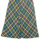RT Womens A-Line Skirt Green Midi Plaid XS