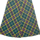 RT Womens A-Line Skirt Green Midi Plaid XS