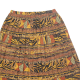 LESLIE FAY Womens Pleated Skirt Brown Midi M