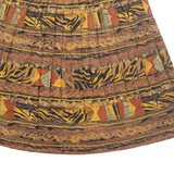 LESLIE FAY Womens Pleated Skirt Brown Midi M