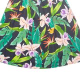 Womens A-Line Skirt Green Midi Floral XS