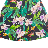 Womens A-Line Skirt Green Midi Floral XS