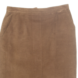 MARINA RINALDI Womens Pencil Skirt Brown Midi Corduroy L