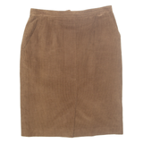 MARINA RINALDI Womens Pencil Skirt Brown Midi Corduroy L