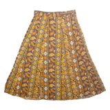 NORTON MCNAUGHTON Womens A-Line Skirt Orange Midi Paisley UK 10