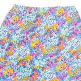 Womens Pencil Skirt Blue Knee Length Floral M