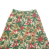 Womens A-Line Skirt Green Midi Floral M