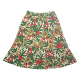 Womens A-Line Skirt Green Midi Floral M