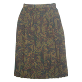 HIRSCH COLLECTION Womens Pleated Skirt Green Midi Paisley S