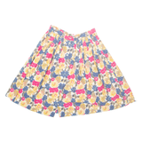 DOCKERS Womens Pleated Skirt Yellow Midi Floral UK 14