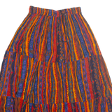 WORTHINGTON Womens A-Line Skirt Orange Long Striped M