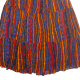 WORTHINGTON Womens A-Line Skirt Orange Long Striped M