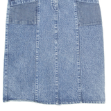 DALGIC JEANS Womens Pencil Skirt Blue Midi Denim M