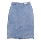 DALGIC JEANS Womens Pencil Skirt Blue Midi Denim M