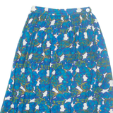 Womens A-Line Skirt Blue Midi Floral M