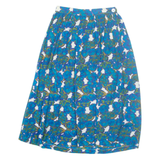 Womens A-Line Skirt Blue Midi Floral M
