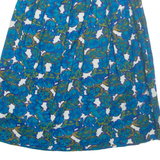 Womens A-Line Skirt Blue Midi Floral M