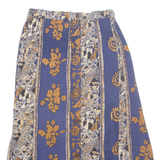 Womens Straight Skirt Blue Midi Geometric M
