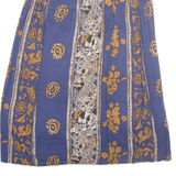 Womens Straight Skirt Blue Midi Geometric M