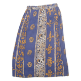 Womens Straight Skirt Blue Midi Geometric M