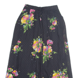 EUKONT Womens Maxi Skirt Black Long Floral M