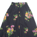 EUKONT Womens Maxi Skirt Black Long Floral M