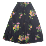 EUKONT Womens Maxi Skirt Black Long Floral M
