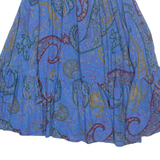 Womens A-Line Skirt Blue Midi Paisley S