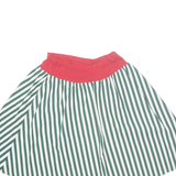 ZIZETTE Womens Skater Skirt Green Short Striped XS