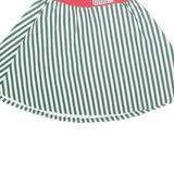 ZIZETTE Womens Skater Skirt Green Short Striped XS