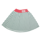 ZIZETTE Womens Skater Skirt Green Short Striped XS