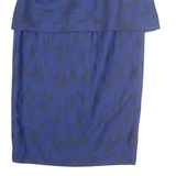 Womens Pencil Skirt Blue Midi M