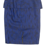 Womens Pencil Skirt Blue Midi M