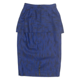 Womens Pencil Skirt Blue Midi M