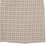 CREATION ATELIER Womens Pencil Skirt Beige Midi Wool Check M