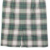Womens Pencil Skirt Green Midi Wool Check M