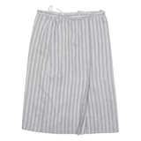 C&A Womens Pencil Skirt Grey Midi Wool Striped L