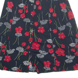 SAG HARBOUR Womens A-Line Skirt Black Midi Floral XL