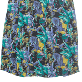 Womens A-Line Skirt Black Midi Floral M
