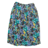 Womens A-Line Skirt Black Midi Floral M