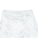 Womens Mini Skirt Silver Short S