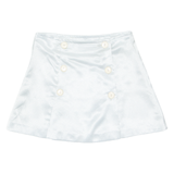 Womens Mini Skirt Silver Short S
