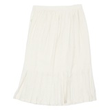 Womens A-Line Skirt Cream Midi M