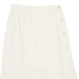 Womens A-Line Skirt Cream Midi M