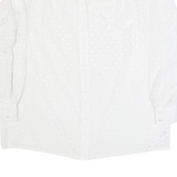Womens Blouse White Collared Long Sleeve Diamond L