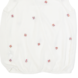 ZARA Womens Shirt White V-Neck Sleeveless XS