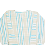 Womens Blouse Blue Long Sleeve Striped M