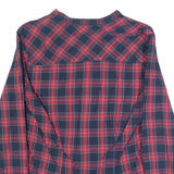 PEPE JEANS Womens Shirt Blouse Blue V-Neck Long Sleeve Plaid S