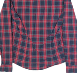 PEPE JEANS Womens Shirt Blouse Blue V-Neck Long Sleeve Plaid S