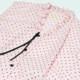 Womens Blouse Pink Collared Sleeveless Polka Dot M